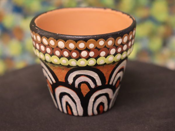 Small Hand-painted Pot Waltja Collective