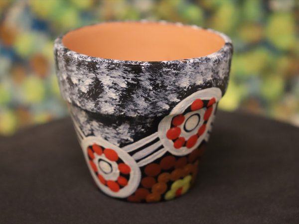 Small Hand-painted Pot Waltja Collective