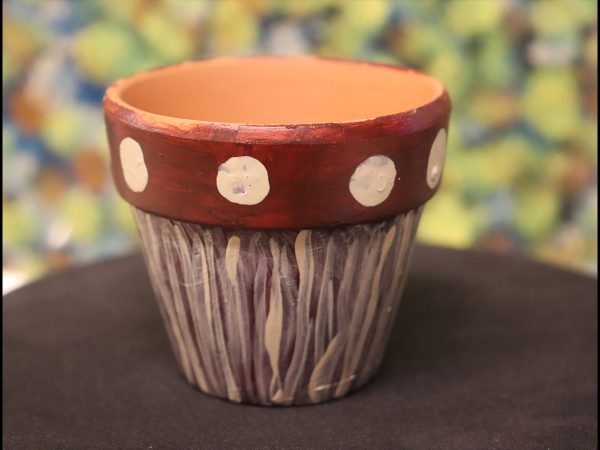 Small Hand-painted Pot Waltja Collective